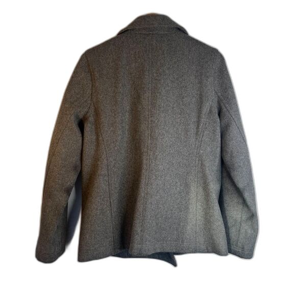 American Eagle Outfitters 80% Wool Peacoat Gray Classic Chic Size Medium Dressy - Picture 2 of 9